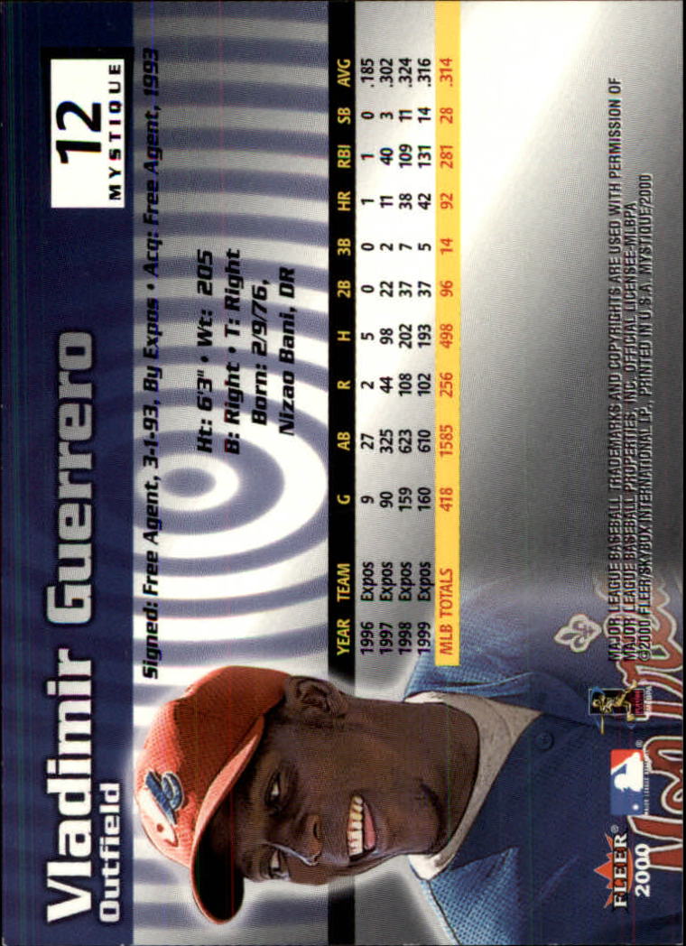 2000 Fleer Mystique Baseball "Main Set" Cards Veterans and Prospects - Picture 19 of 227