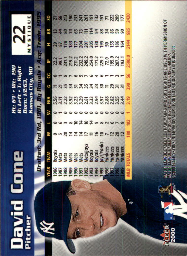 2000 Fleer Mystique Baseball "Main Set" Cards Veterans and Prospects - Picture 33 of 227