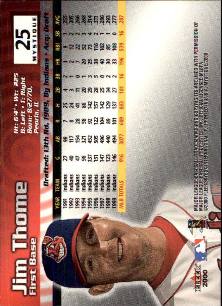 2000 Fleer Mystique Baseball "Main Set" Cards Veterans and Prospects - Picture 39 of 227
