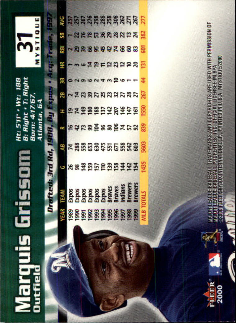 2000 Fleer Mystique Baseball "Main Set" Cards Veterans and Prospects - Picture 49 of 227