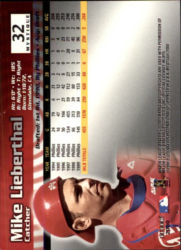 2000 Fleer Mystique Baseball "Main Set" Cards Veterans and Prospects - Picture 51 of 227