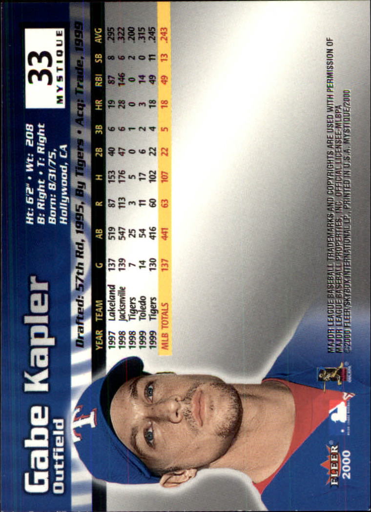 2000 Fleer Mystique Baseball "Main Set" Cards Veterans and Prospects - Picture 53 of 227