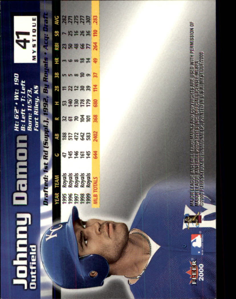 2000 Fleer Mystique Baseball "Main Set" Cards Veterans and Prospects - Picture 63 of 227