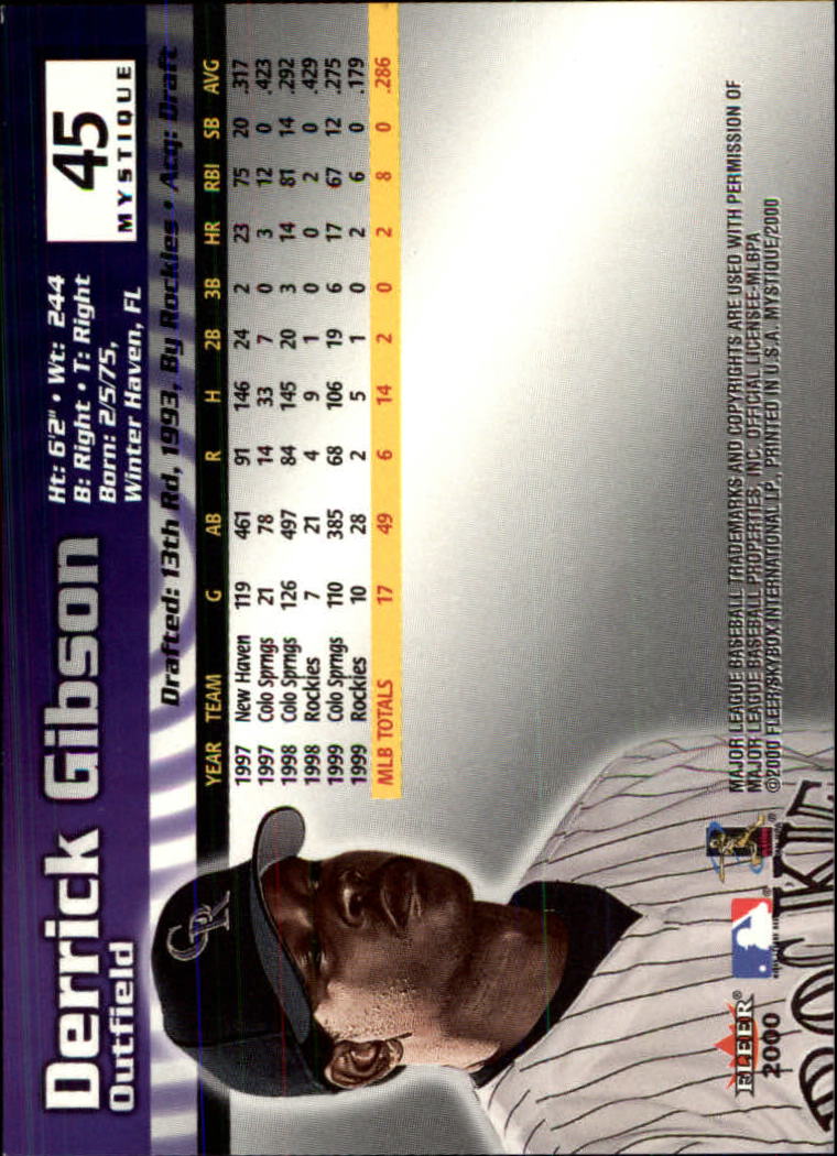 2000 Fleer Mystique Baseball "Main Set" Cards Veterans and Prospects - Picture 71 of 227