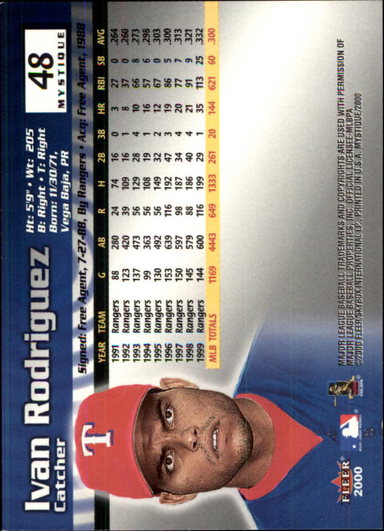 2000 Fleer Mystique Baseball "Main Set" Cards Veterans and Prospects - Picture 77 of 227