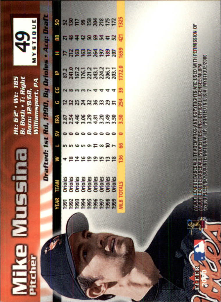 2000 Fleer Mystique Baseball "Main Set" Cards Veterans and Prospects - Picture 79 of 227