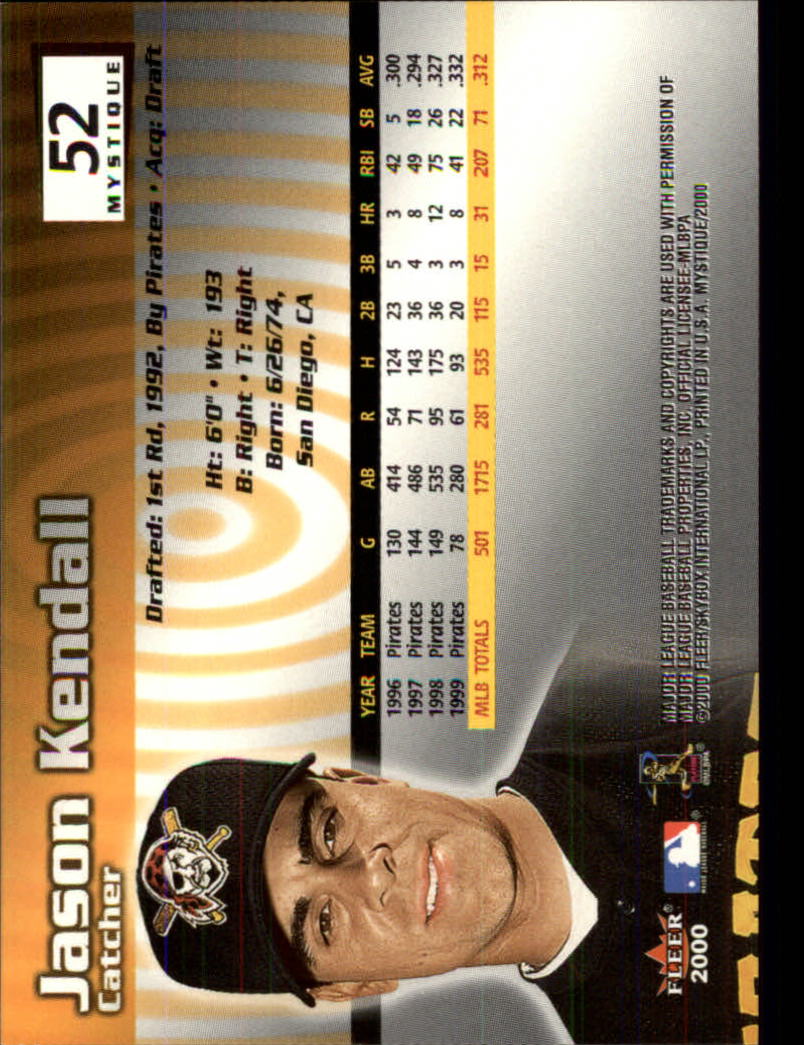 2000 Fleer Mystique Baseball "Main Set" Cards Veterans and Prospects - Picture 83 of 227
