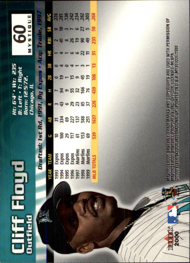 2000 Fleer Mystique Baseball "Main Set" Cards Veterans and Prospects - Picture 95 of 227