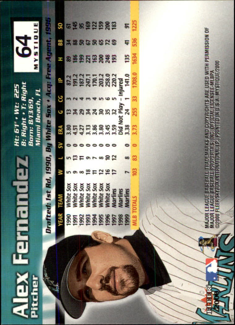2000 Fleer Mystique Baseball "Main Set" Cards Veterans and Prospects - Picture 103 of 227