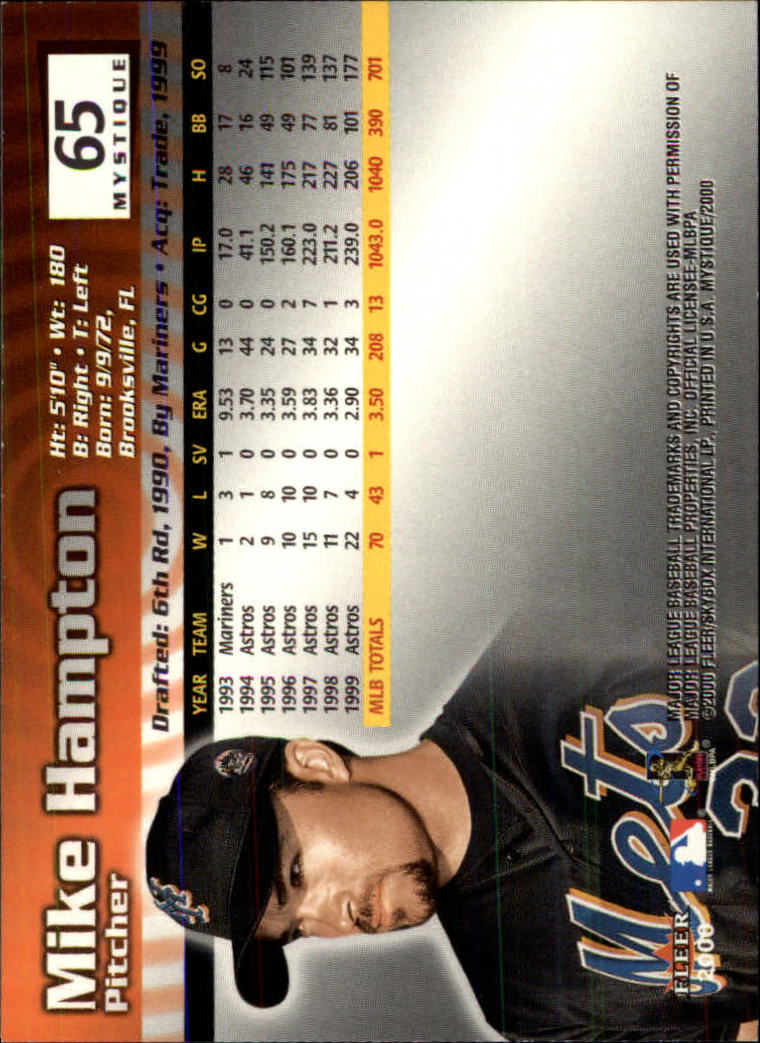 2000 Fleer Mystique Baseball "Main Set" Cards Veterans and Prospects - Picture 105 of 227