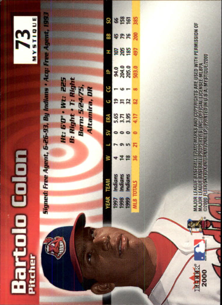 2000 Fleer Mystique Baseball "Main Set" Cards Veterans and Prospects - Picture 119 of 227