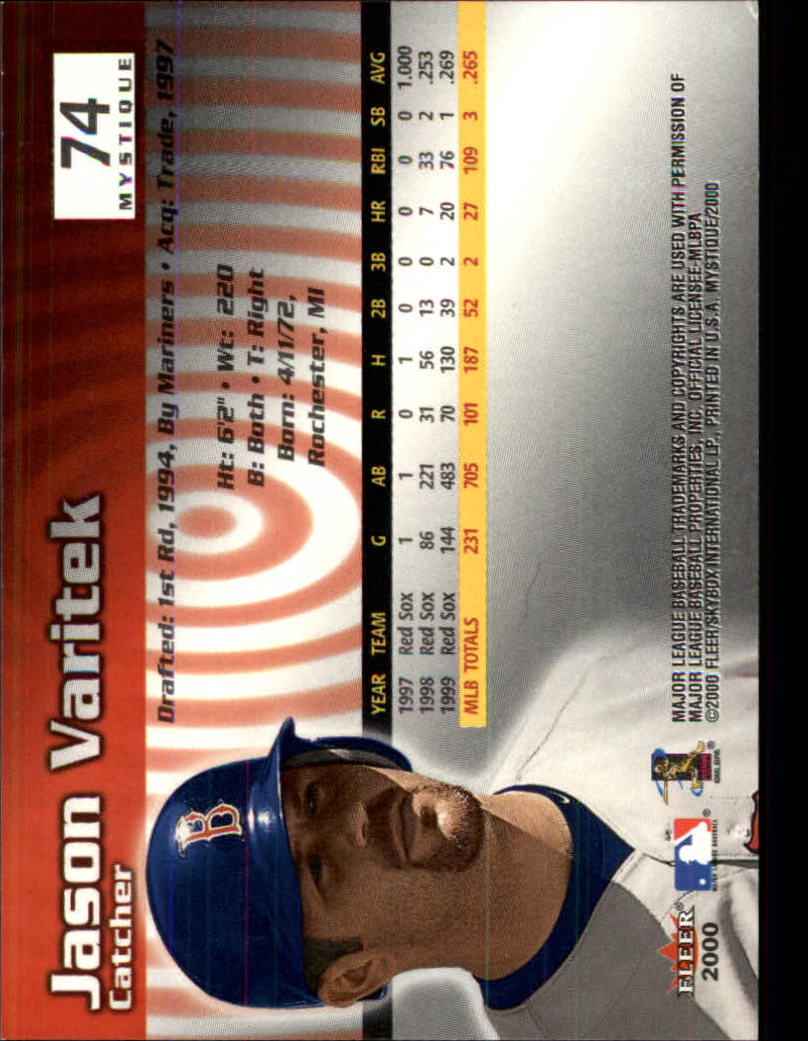 2000 Fleer Mystique Baseball "Main Set" Cards Veterans and Prospects - Picture 121 of 227