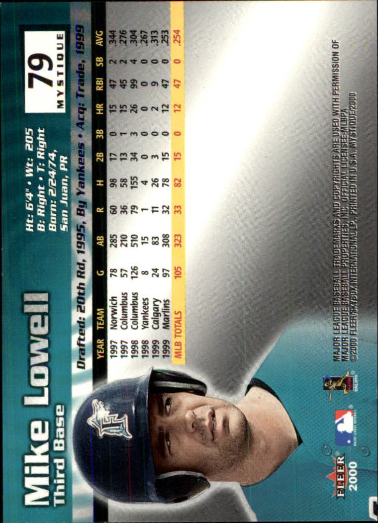 2000 Fleer Mystique Baseball "Main Set" Cards Veterans and Prospects - Picture 131 of 227