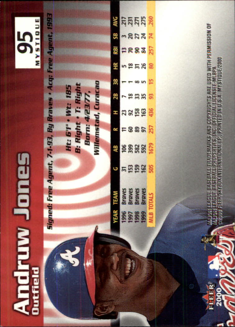 2000 Fleer Mystique Baseball "Main Set" Cards Veterans and Prospects - Picture 155 of 227