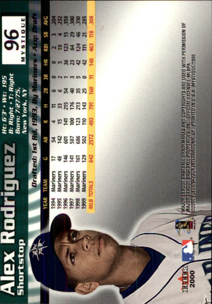 2000 Fleer Mystique Baseball "Main Set" Cards Veterans and Prospects - Picture 157 of 227