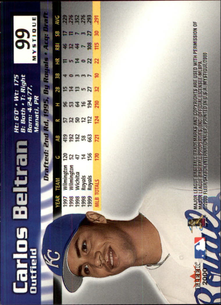 2000 Fleer Mystique Baseball "Main Set" Cards Veterans and Prospects - Picture 161 of 227