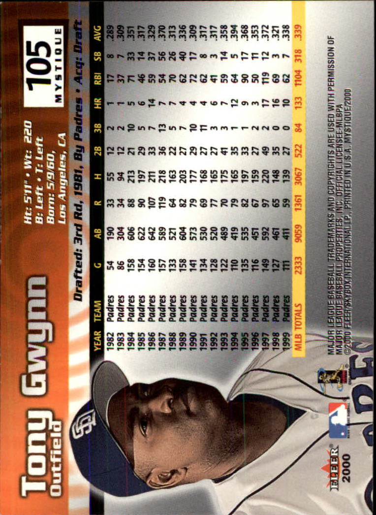 2000 Fleer Mystique Baseball "Main Set" Cards Veterans and Prospects - Picture 173 of 227