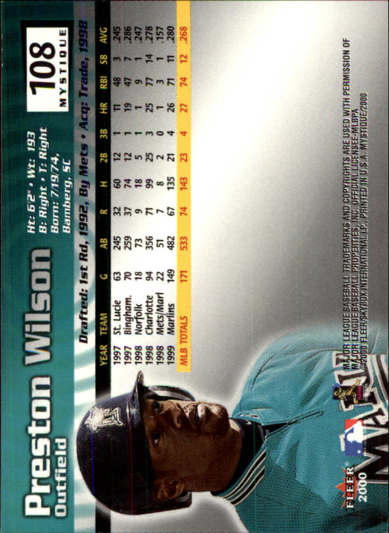 2000 Fleer Mystique Baseball "Main Set" Cards Veterans and Prospects - Picture 179 of 227