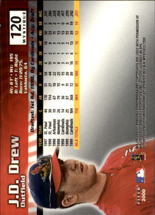 2000 Fleer Mystique Baseball "Main Set" Cards Veterans and Prospects - Picture 197 of 227