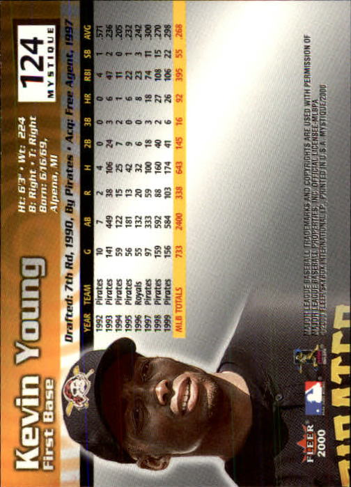 2000 Fleer Mystique Baseball "Main Set" Cards Veterans and Prospects - Picture 205 of 227