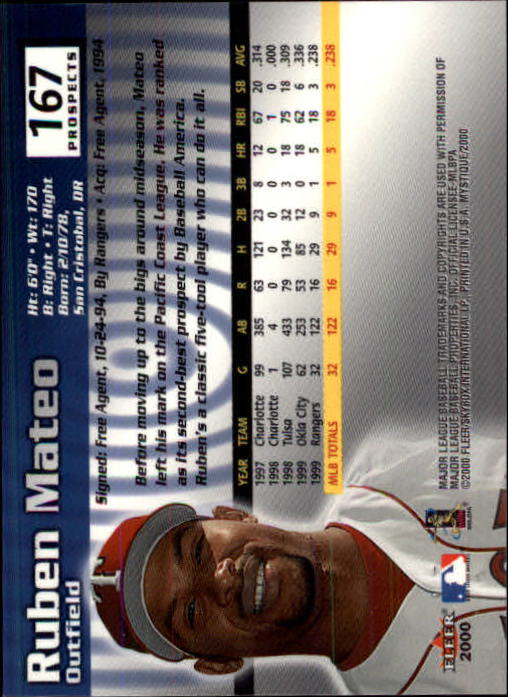 2000 Fleer Mystique Baseball "Main Set" Cards Veterans and Prospects - Picture 223 of 227