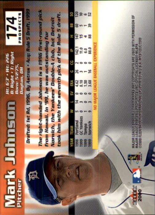 2000 Fleer Mystique Baseball "Main Set" Cards Veterans and Prospects - Picture 227 of 227