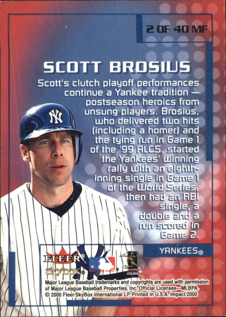 2000 Impact (Skybox) Baseball "Insert" Cards - Picture 5 of 89