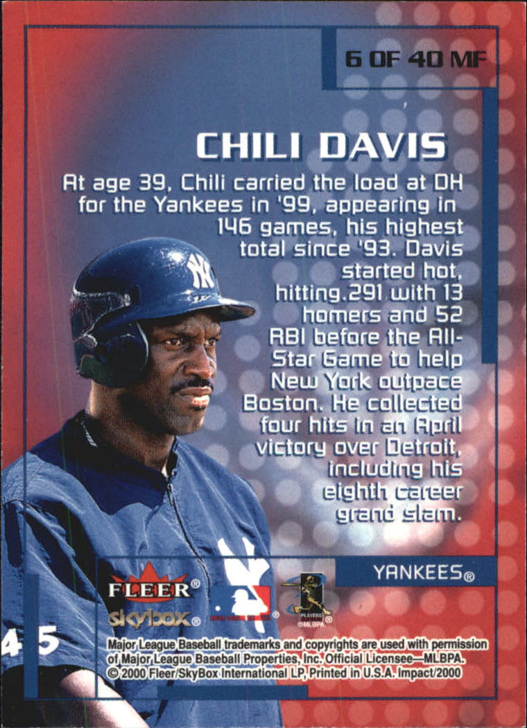 2000 Impact (Skybox) Baseball "Insert" Cards - Picture 13 of 89
