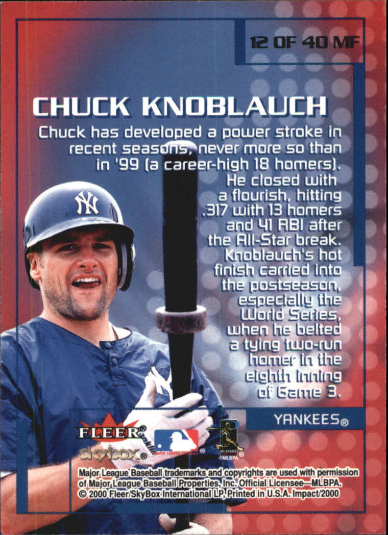 2000 Impact (Skybox) Baseball "Insert" Cards - Picture 23 of 89