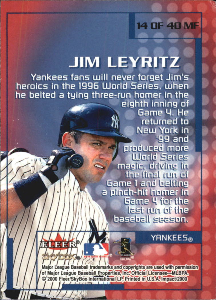 2000 Impact (Skybox) Baseball "Insert" Cards - Picture 27 of 89