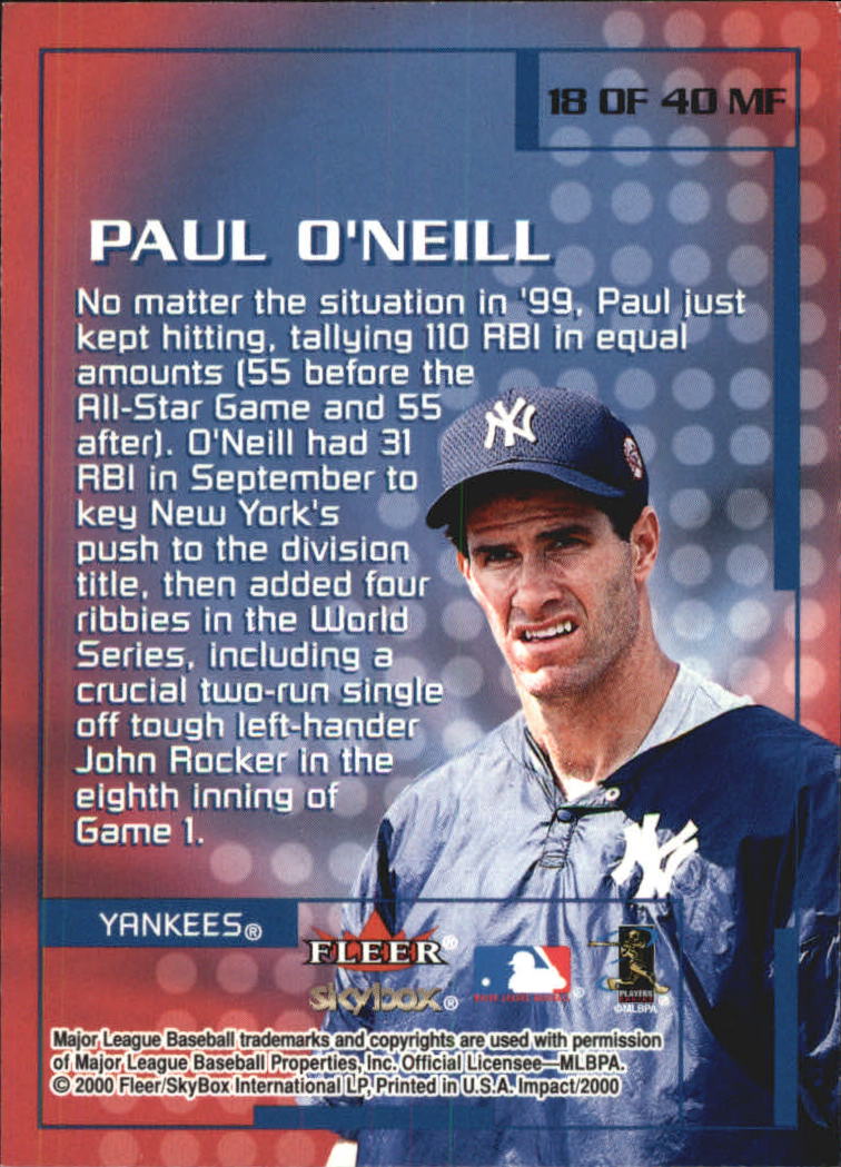 2000 Impact (Skybox) Baseball "Insert" Cards - Picture 35 of 89