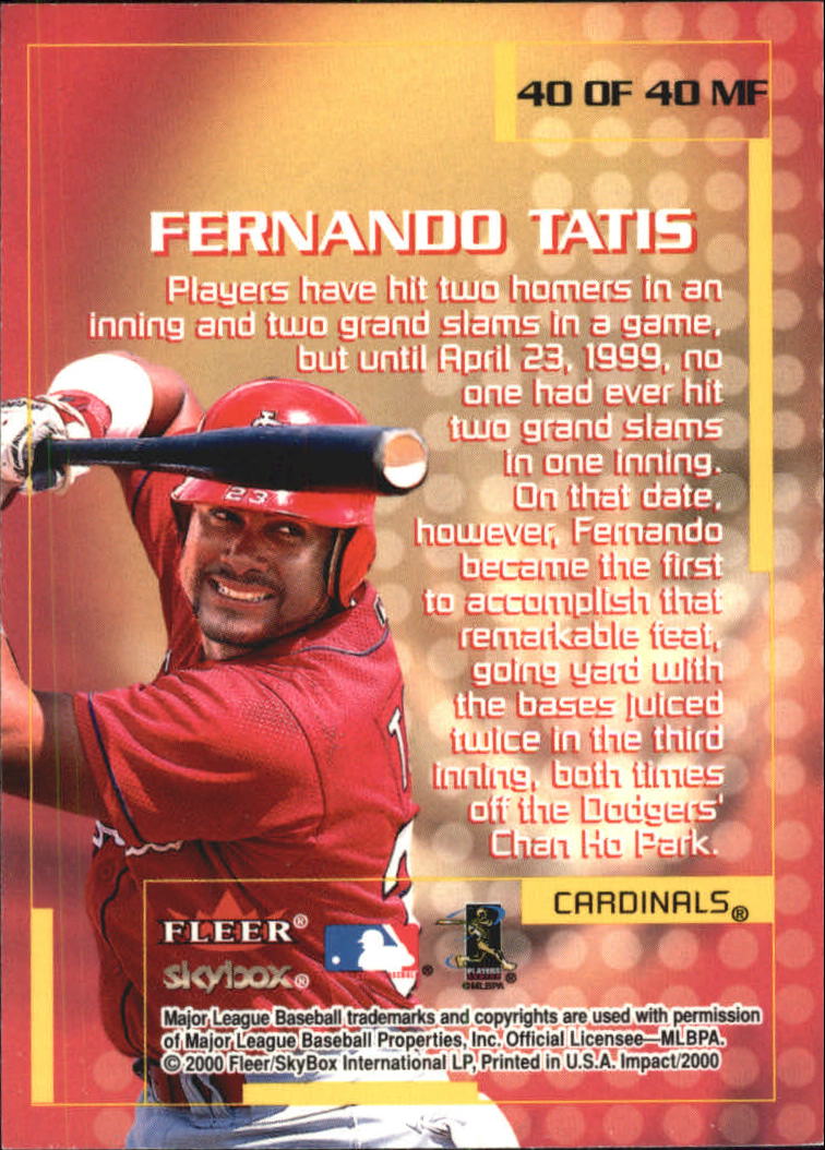 2000 Impact (Skybox) Baseball "Insert" Cards - Picture 77 of 89