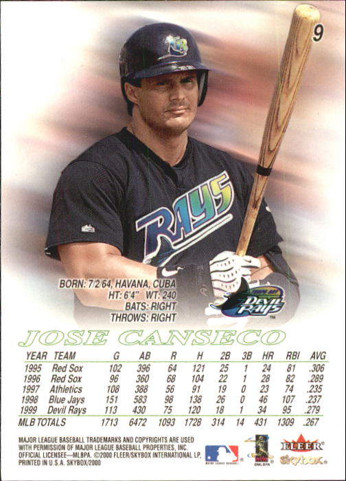 2000 Skybox Baseball "Main Set" Cards #1 to #200 Veterans - Picture 19 of 401
