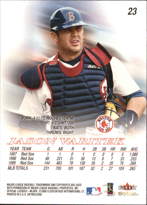 2000 Skybox Baseball "Main Set" Cards #1 to #200 Veterans - Picture 47 of 401