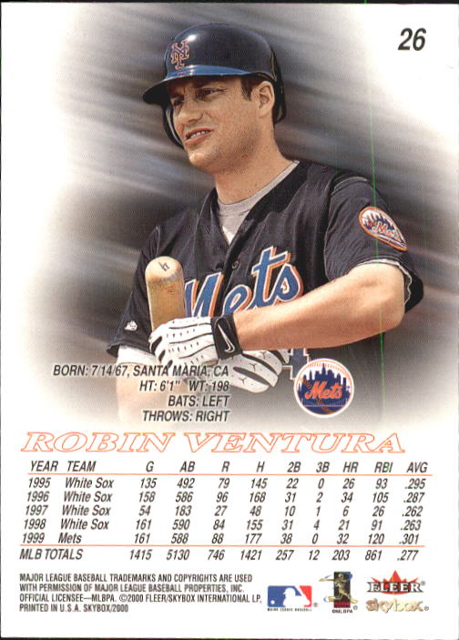 2000 Skybox Baseball "Main Set" Cards #1 to #200 Veterans - Picture 53 of 401