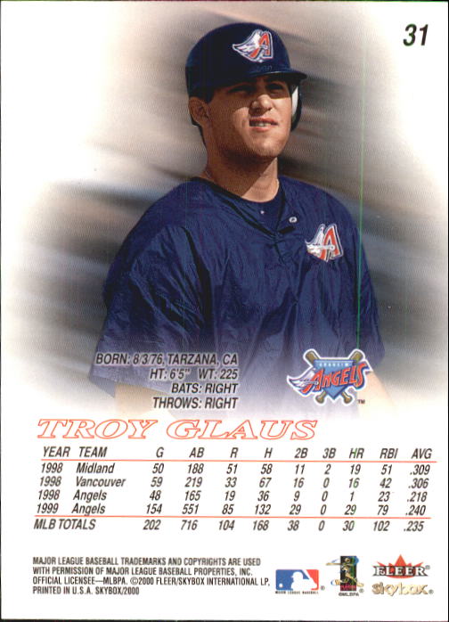 2000 Skybox Baseball "Main Set" Cards #1 to #200 Veterans - Picture 63 of 401