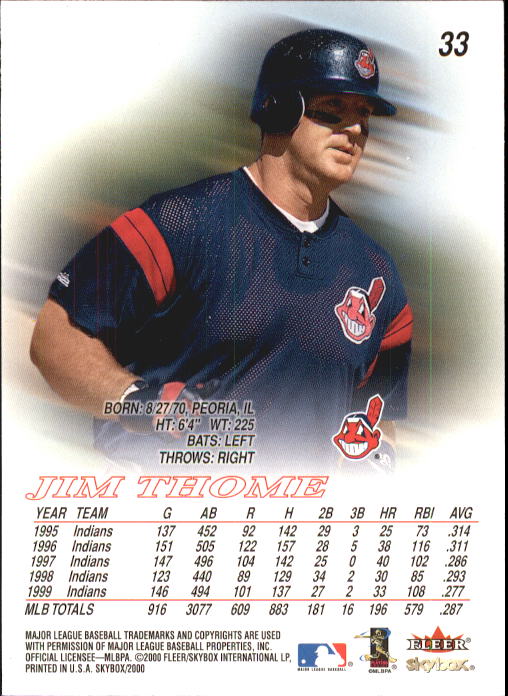 2000 Skybox Baseball "Main Set" Cards #1 to #200 Veterans - Picture 67 of 401