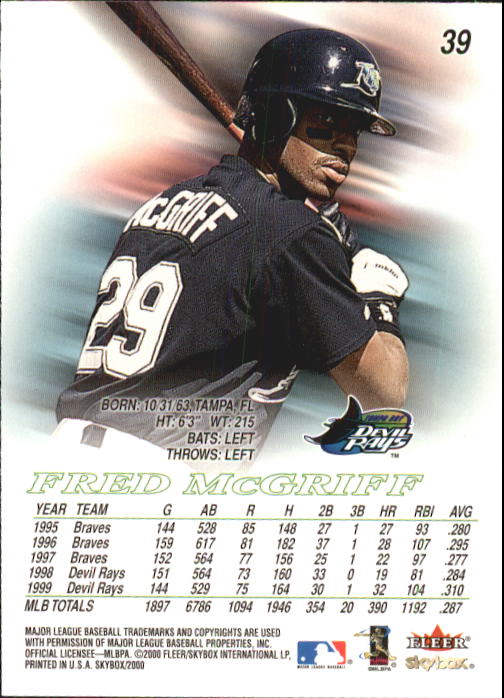 2000 Skybox Baseball "Main Set" Cards #1 to #200 Veterans - Picture 79 of 401