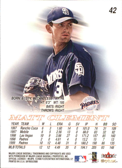 2000 Skybox Baseball "Main Set" Cards #1 to #200 Veterans - Picture 85 of 401
