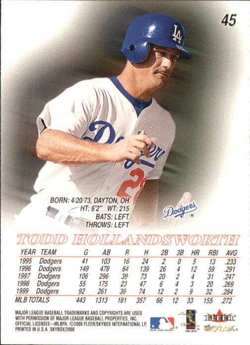 2000 Skybox Baseball "Main Set" Cards #1 to #200 Veterans - Picture 91 of 401