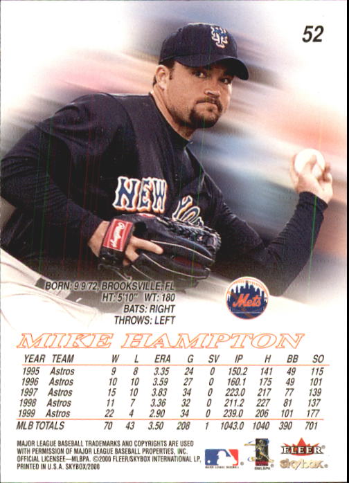2000 Skybox Baseball "Main Set" Cards #1 to #200 Veterans - Picture 105 of 401