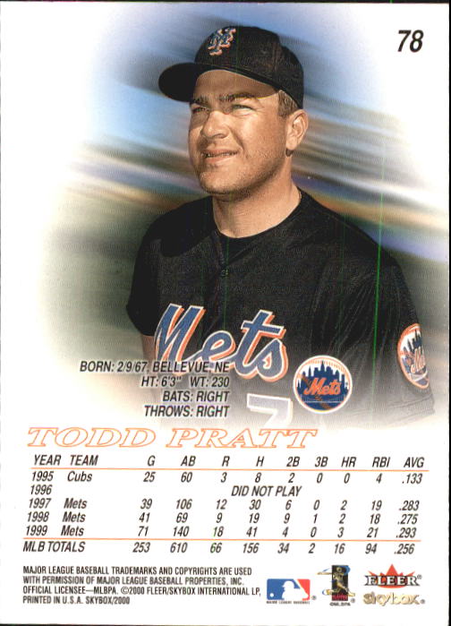 2000 Skybox Baseball "Main Set" Cards #1 to #200 Veterans - Picture 157 of 401