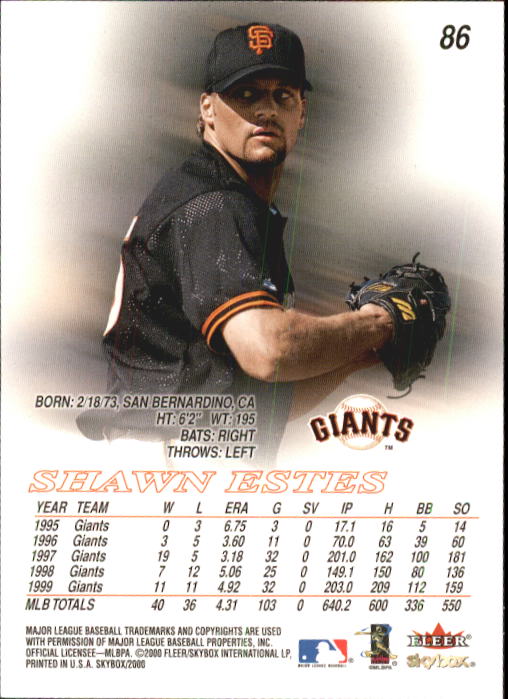 2000 Skybox Baseball "Main Set" Cards #1 to #200 Veterans - Picture 173 of 401