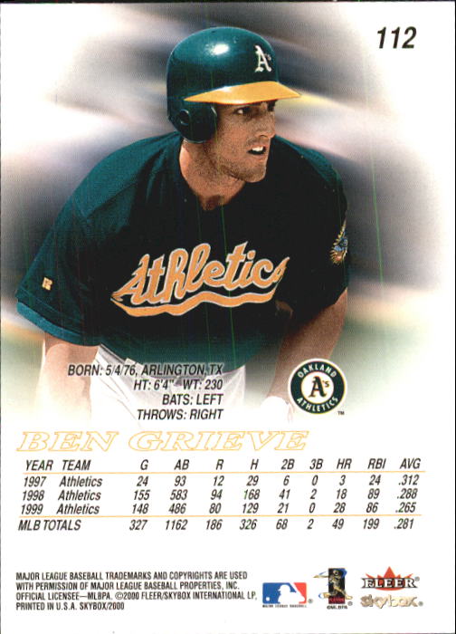 2000 Skybox Baseball "Main Set" Cards #1 to #200 Veterans - Picture 225 of 401