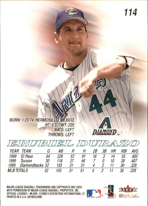 2000 Skybox Baseball "Main Set" Cards #1 to #200 Veterans - Picture 229 of 401