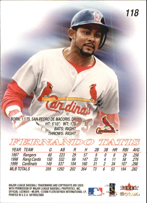 2000 Skybox Baseball "Main Set" Cards #1 to #200 Veterans - Picture 237 of 401