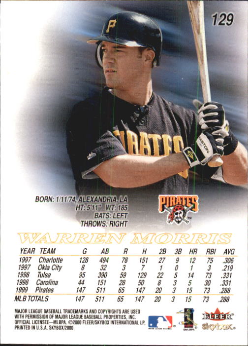 2000 Skybox Baseball "Main Set" Cards #1 to #200 Veterans - Picture 259 of 401