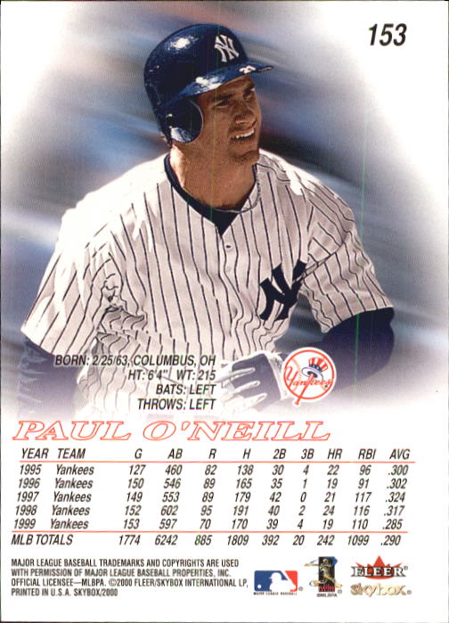 2000 Skybox Baseball "Main Set" Cards #1 to #200 Veterans - Picture 307 of 401