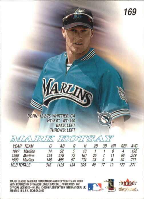 2000 Skybox Baseball "Main Set" Cards #1 to #200 Veterans - Picture 339 of 401