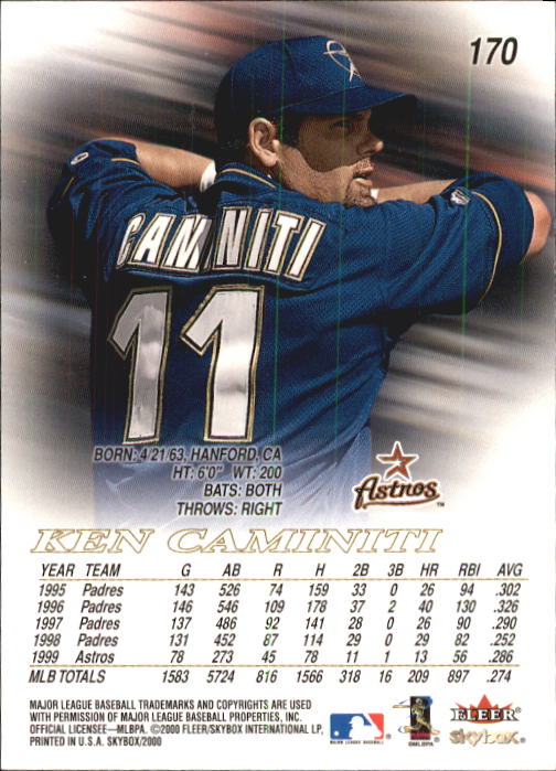 2000 Skybox Baseball "Main Set" Cards #1 to #200 Veterans - Picture 341 of 401
